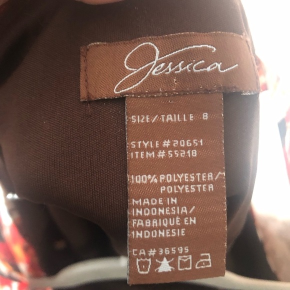 Jessica Midi Floral Deep V Neck Sleeveless Slip on Dress Size 8 - Picture 11 of 13